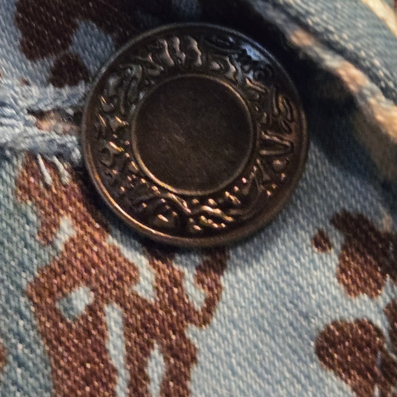 Christopher & Banks jean denim blazer button down misses size large BNWOT - Picture 7 of 11